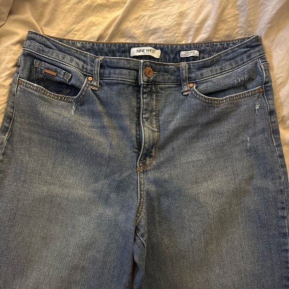 Nine West Straight Leg Blue Jeans - Picture 2 of 4